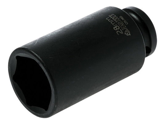 Teng Deep Impact Socket Hexagon 6-Point 1/2in Drive 28mm Teng Tools
