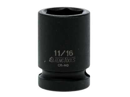 Teng Impact Socket Hexagon 6-Point 1/2in Drive 11/16in Teng Tools