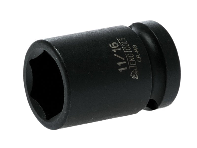 Teng Impact Socket Hexagon 6-Point 1/2in Drive 11/16in Teng Tools