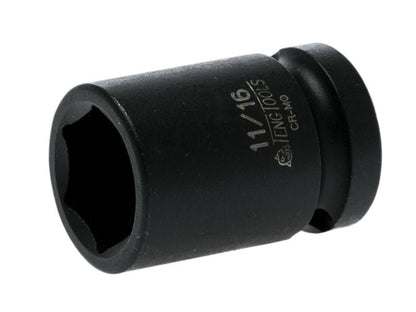 Teng Impact Socket Hexagon 6-Point 1/2in Drive 11/16in Teng Tools