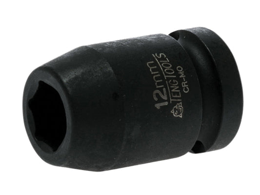 Teng Impact Socket Hexagon 6-Point 1/2in Drive 12mm Teng Tools
