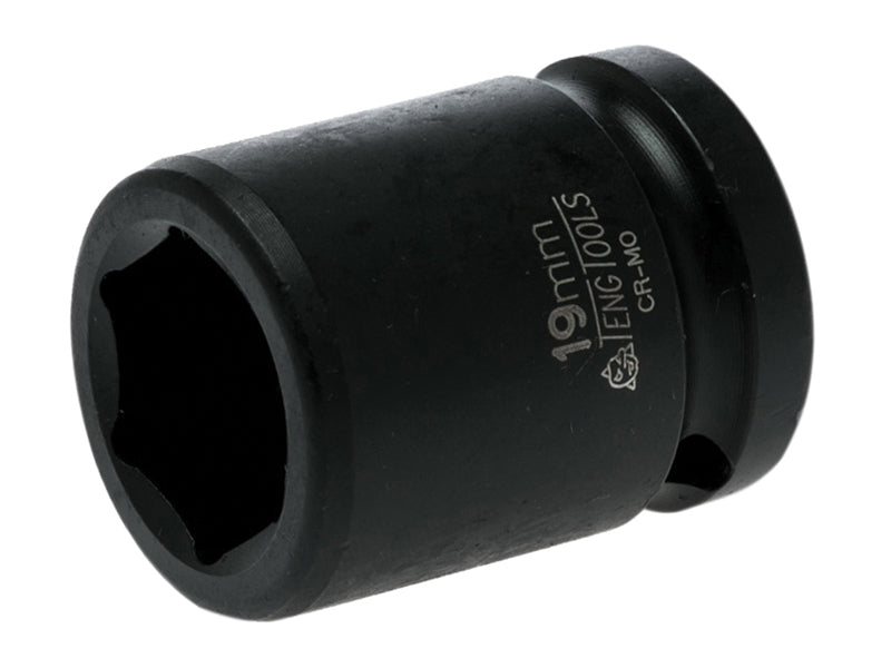 Teng Impact Socket Hexagon 6-Point 1/2in Drive 19mm Teng Tools