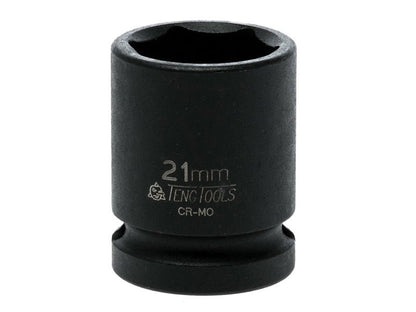 Teng Impact Socket Hexagon 6-Point 1/2in Drive 21mm Teng Tools