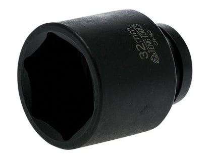 Teng Impact Socket Hexagon 6-Point 1/2in Drive 32mm Teng Tools