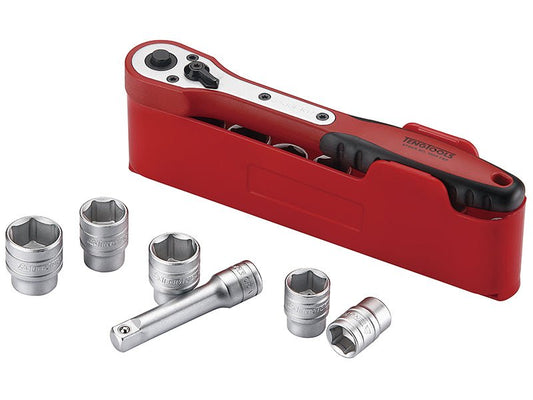 Teng M1212N1 Basic Socket Set of 12 1/2in Drive Teng Tools