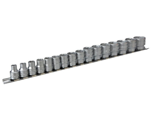 Teng M3816 Socket Clip Rail Set of 16 Metric 3/8in Drive Teng Tools