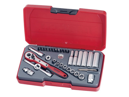 Teng T1435AF Socket Set of 35 A/F 1/4in Drive Teng Tools