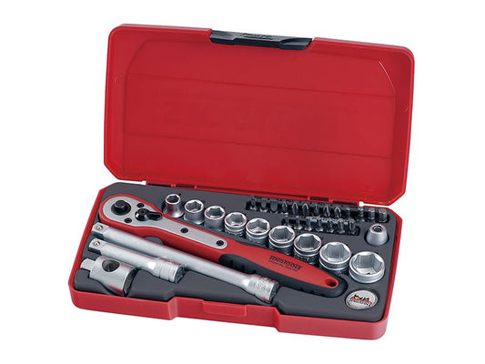 Teng T3834 Socket & Bit Set of 34 Metric 3/8in Drive Teng Tools