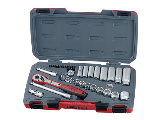 Teng T3835AF Socket Set of 35 A/F 3/8in Drive Teng Tools