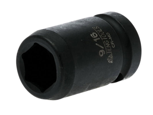 Teng Impact Socket Hexagon 6-Point 1/2in Drive 9/16in Teng Tools