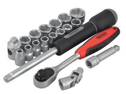 Teng TT3819 Regular Metric Socket Set 19 Piece - 3/8in Drive Teng Tools