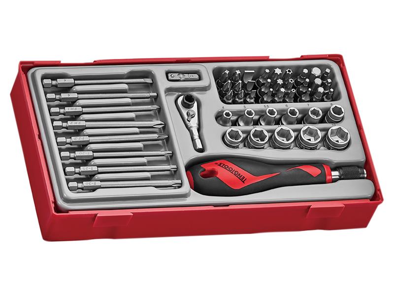 Teng TTMDQ49 Bit & Quick Chuck Driver Set 49 Piece - 1/4in Drive Teng Tools