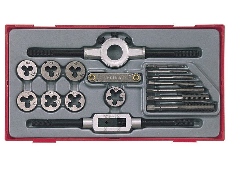 Teng TTTD17 Rethreading Tap & Die Set 17 Piece Teng Tools