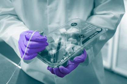 Box 100 BioTouch Blue Nitrile Biodegradable Disposable Gloves Unigloves