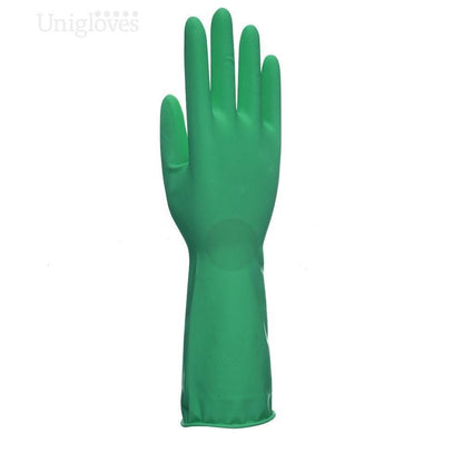 Unigloves Allsafe Green Latex Household Rubber Gloves Unigloves