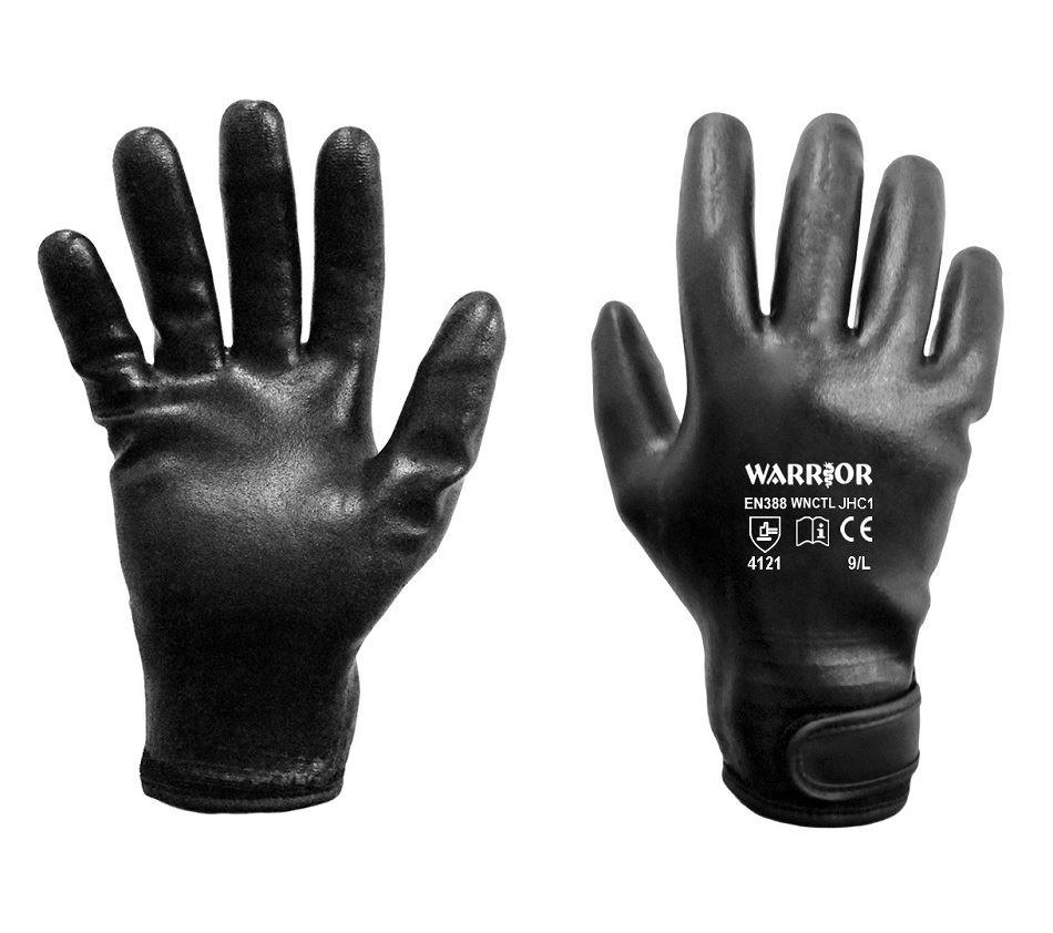 Warrior Fully Coated Black Nitrile Winter Thermal Gloves Warrior