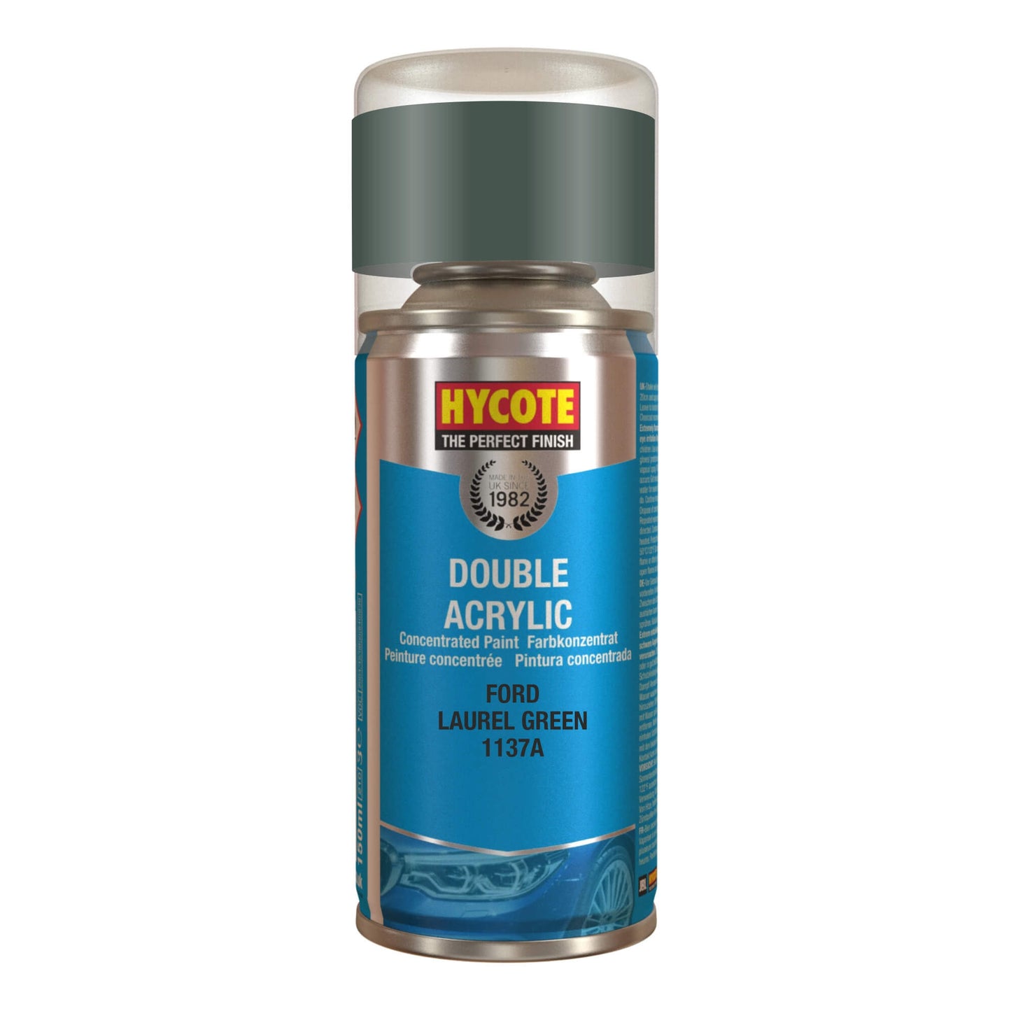 Hycote Ford Laurel Green Double Acrylic Spray Paint 150Ml Xdfd305 Hycote