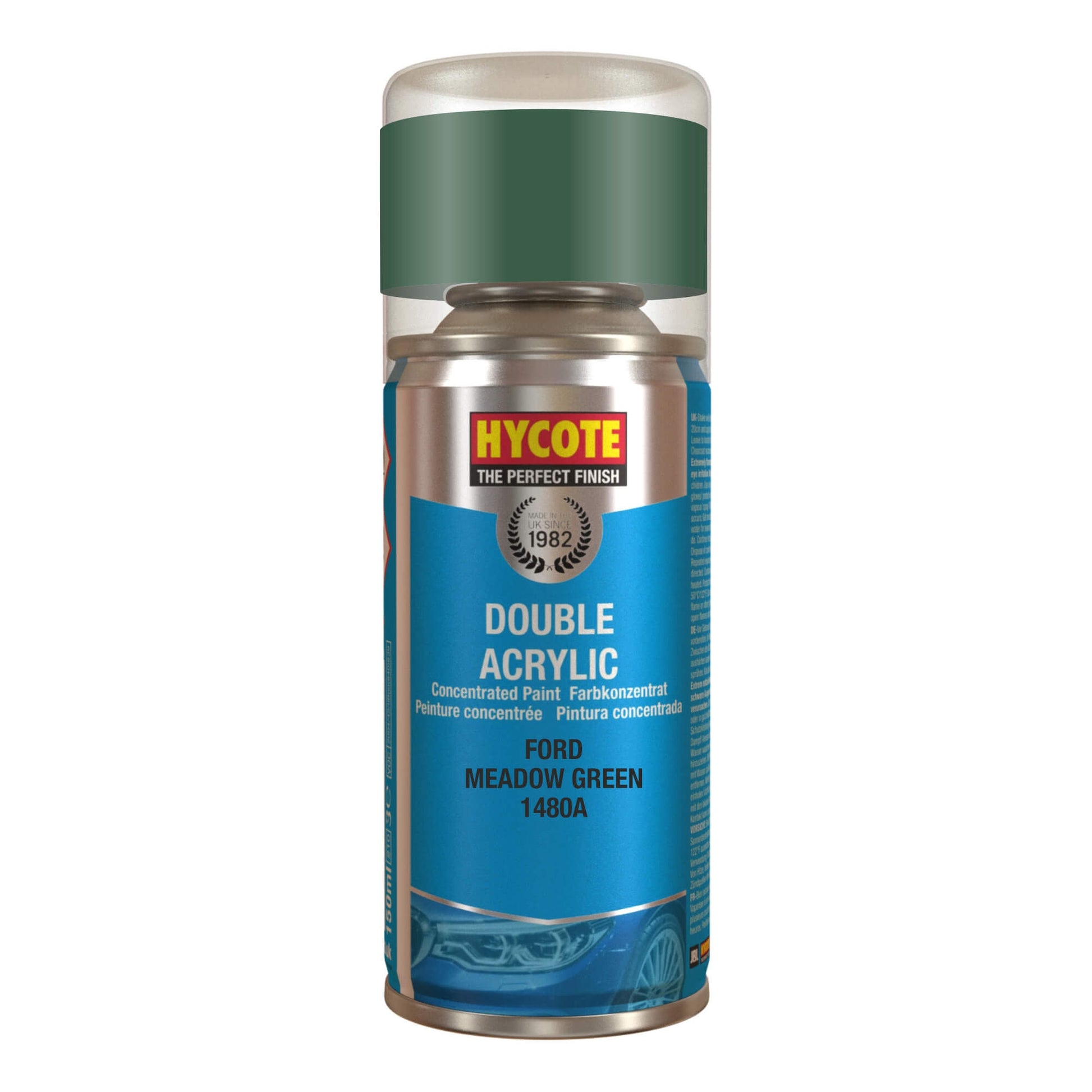 Hycote Ford Meadow Green Double Acrylic Spray Paint 150Ml Xdfd306 Hycote