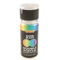 Hycote Satin Black Double Acrylic Spray Paint 150Ml Xdpb906 Hycote