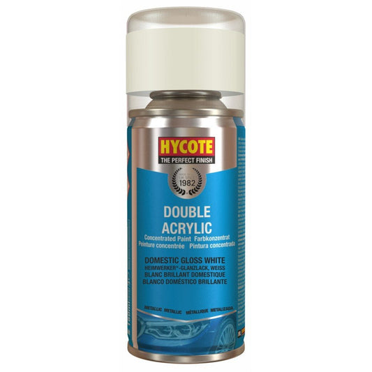 Hycote Domestic Gloss White Double Acrylic Spray Paint 150Ml Xdpb910 Hycote