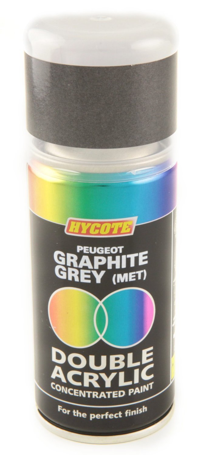 Hycote Peugeot Graphite Grey Metallic Double Acrylic Spray Paint 150Ml Xdpg403 Hycote