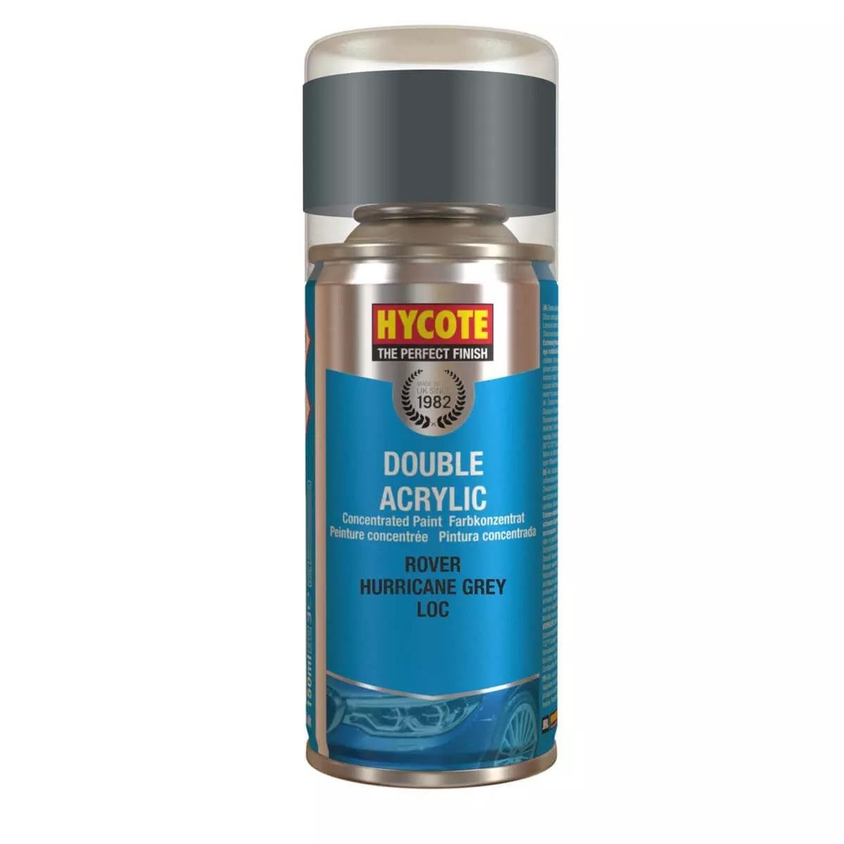 Hycote Rover Hurricane Grey Double Acrylic Spray Paint 150Ml Xdrv403 Hycote