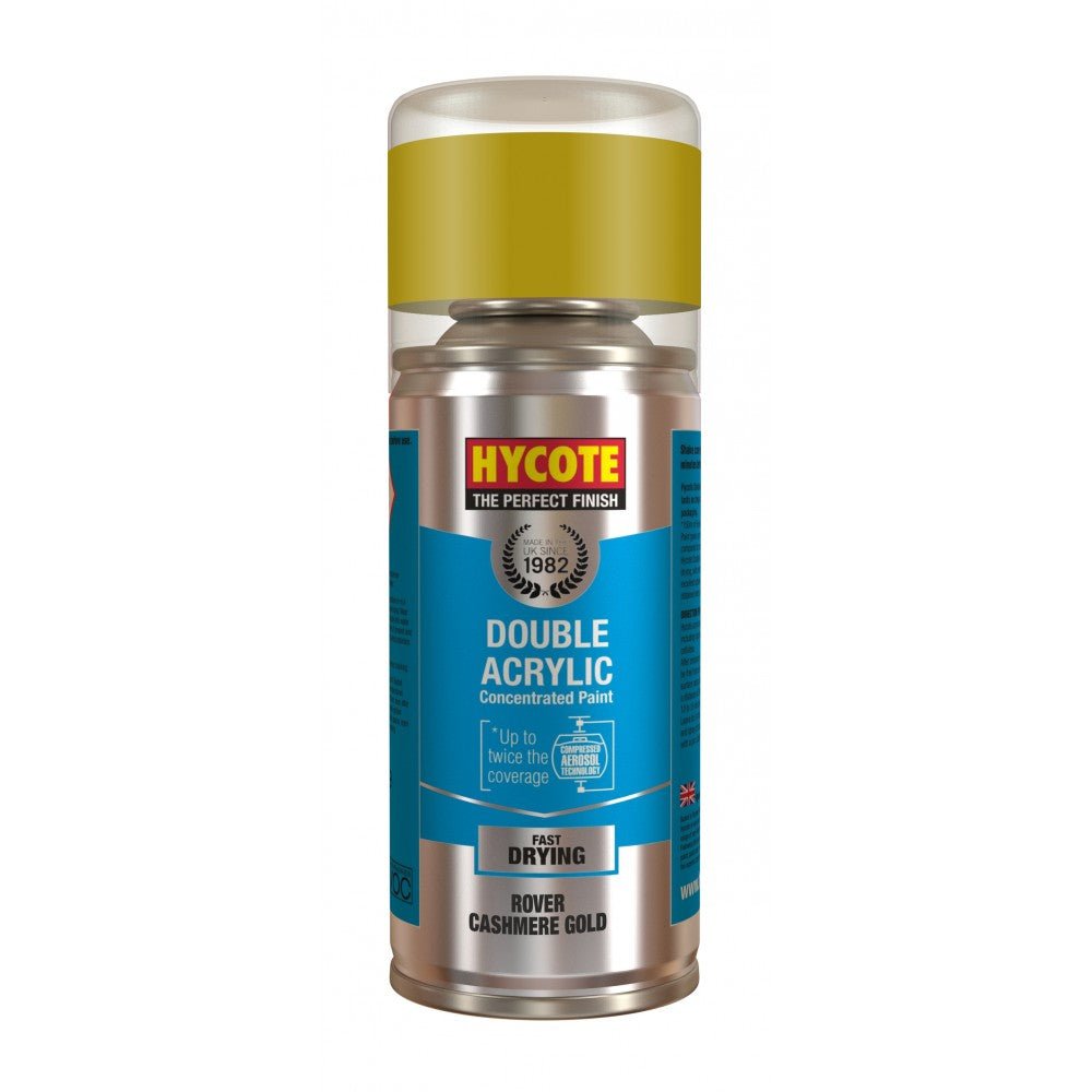 Hycote Rover Cashmere Gold Metallic Double Acrylic Spray Paint 150Ml Xdrv701 Hycote