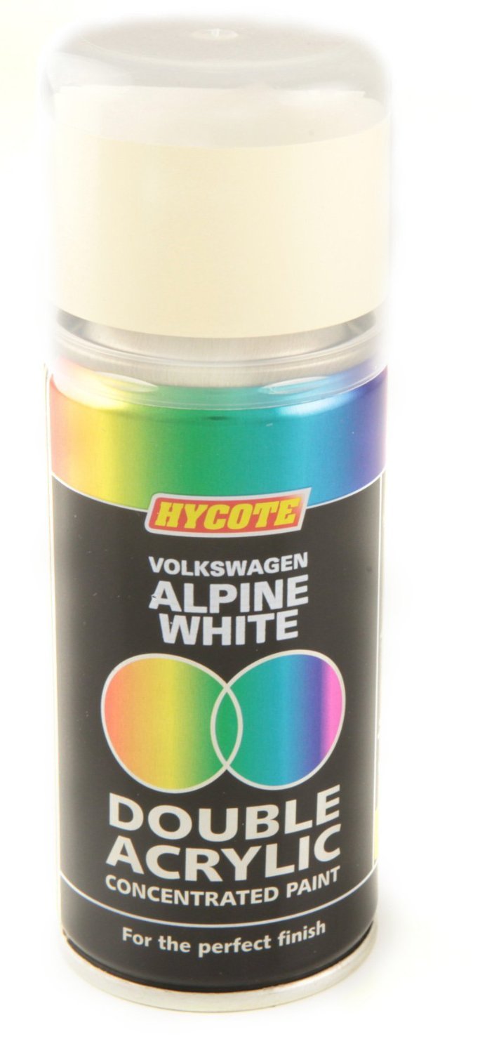 Hycote Volkswagen Alpine White Double Acrylic Spray Paint 150Ml Xdvw601 Hycote