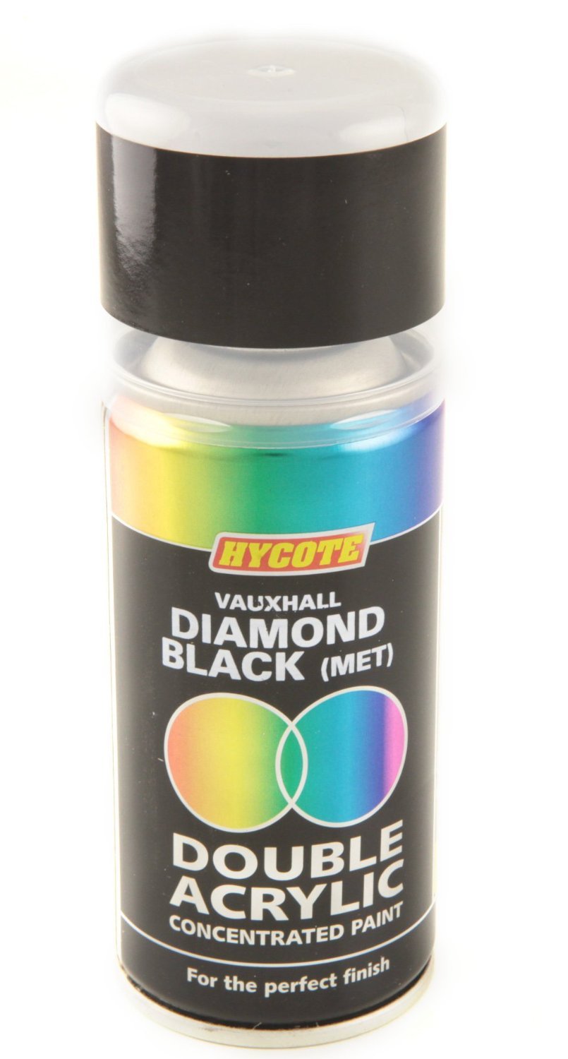 Hycote Vauxhall Diamond Black Metallic Double Acrylic Spray Paint 150Ml Xdvx410 Hycote