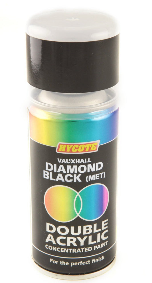 Hycote Vauxhall Diamond Black Metallic Double Acrylic Spray Paint 150Ml Xdvx410 Hycote