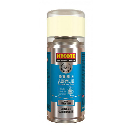 Hycote Vauxhall Glacier White Double Acrylic Spray Paint 150Ml Xdvx601 Hycote