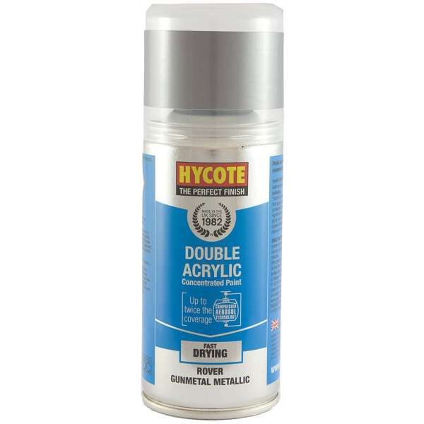 Hycote Rover Gunmetal Metallic Double Acrylic Spray Paint 150Ml Xdrv402-0