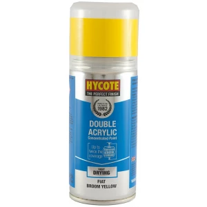 Hycote Fiat Broom Yellow Double Acrylic Spray Paint 150Ml Xdft702-0