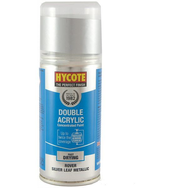Hycote Rover Silver Leaf Metallic Double Acrylic Spray Paint 150Ml Xdrv406-0