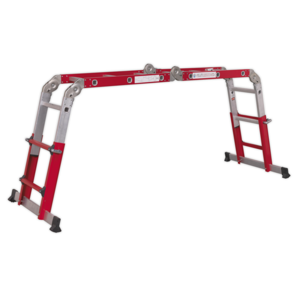 Sealey AFPL2 Aluminium Multipurpose Ladder EN 131 Adjustable Height-0
