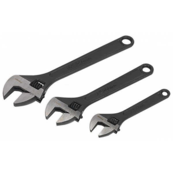 Sealey AK607 Adjustable Wrench Set 3pc Rust Resistant-0