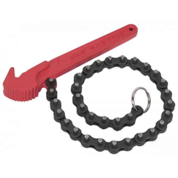 Sealey AK6410 Oil Filter Chain Wrench Ø60-106mm Capacity-0