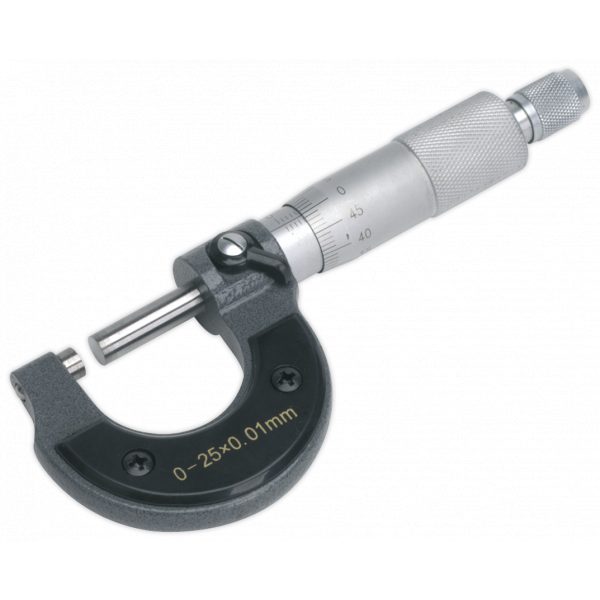 Sealey AK9630M External Micrometer 0-25mm-0