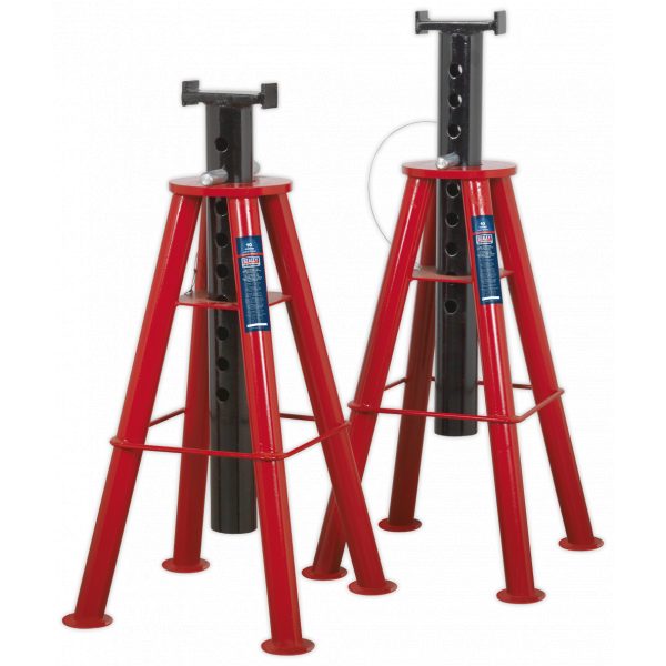 Sealey AS10H Axle Stands (Pair) 10tonne Capacity per Stand High Level-0