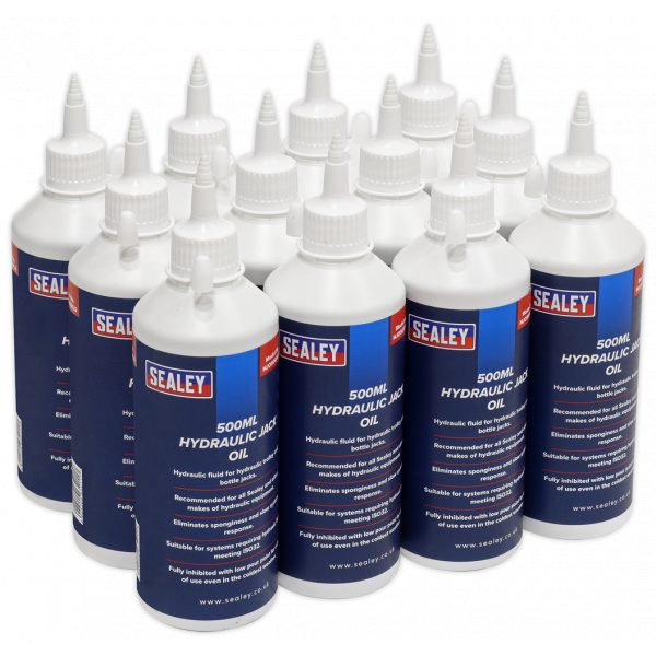 Sealey HJO/500ML Hydraulic Jack Oil 500ml Pack of 12-0