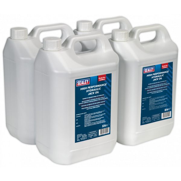 Sealey HJO/5L Hydraulic Jack Oil 5ltr Pack of 4-0