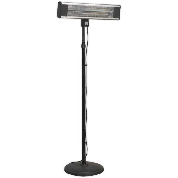 Sealey IFSH1809R High Efficiency Carbon Fibre Infrared Patio Heater 1800W/230V with Telescopic Floor Stand-0