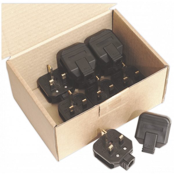 Sealey PL/13/3 Rubber Plug 13Amp Extra Heavy-Duty Pack of 10-0