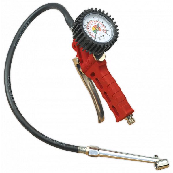 Sealey SA9312 Tyre Inflator with Twin Push-On Connector-0