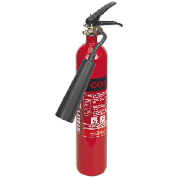 Sealey SCDE02 Fire Extinguisher 2kg Carbon Dioxide-0