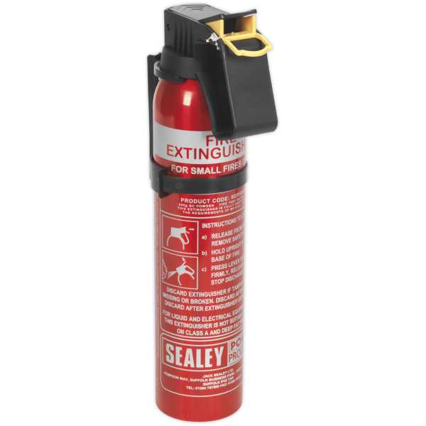 Sealey SDPE006D Fire Extinguisher 0.6kg Dry Powder - Disposable-0