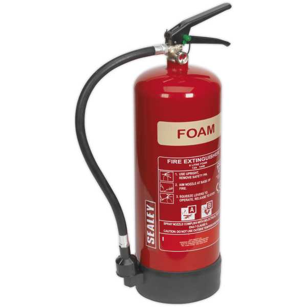 Sealey SFE06 Fire Extinguisher 6L Foam-0