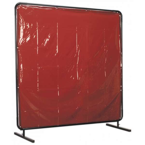 Sealey SSP992 Workshop Welding Curtain to BS EN 1598 & Frame 1.8 x 1.75m-0