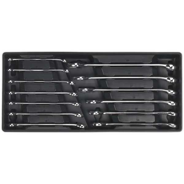Sealey TBT01 Tool Tray with Combination Spanner Set 13pc Metric-0