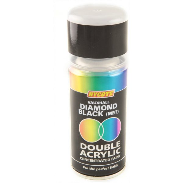 Hycote Vauxhall Diamond Black Metallic Double Acrylic Spray Paint 150Ml Xdvx410-0